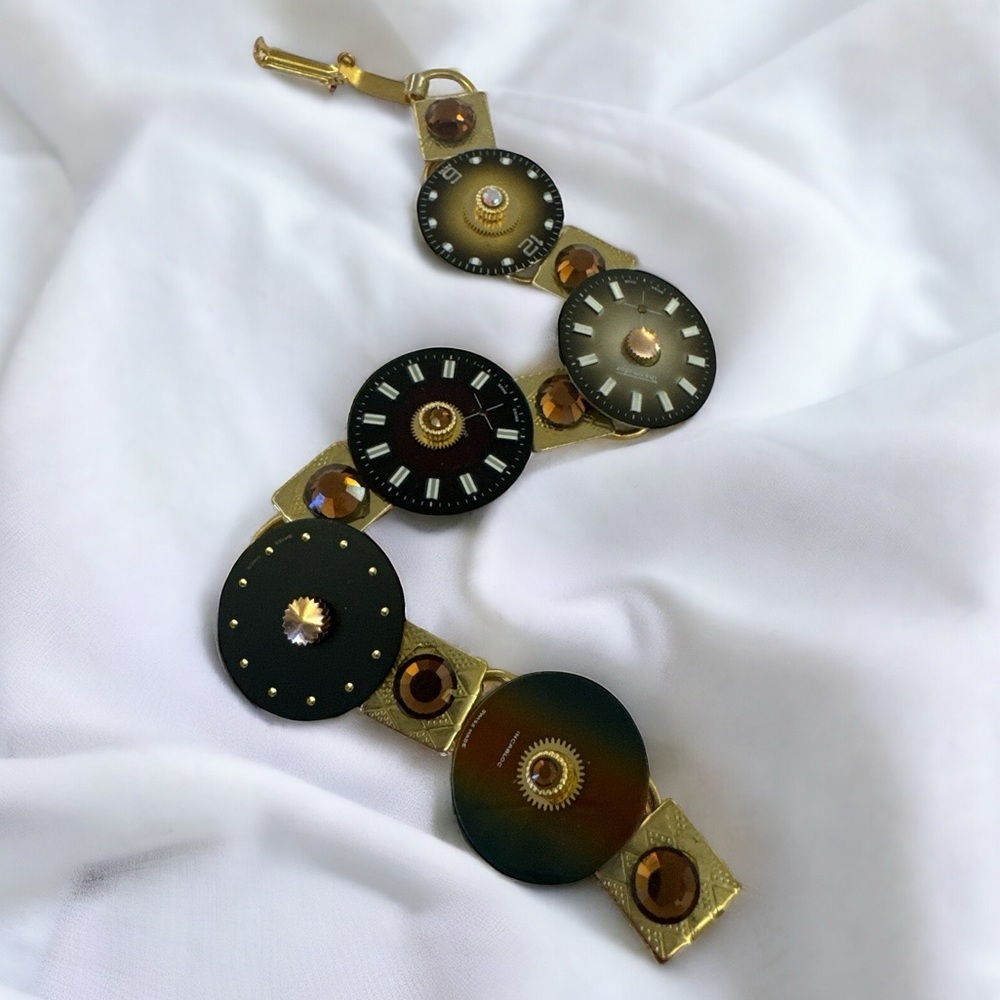 Eclectic Watch Face Handmade Bracelet